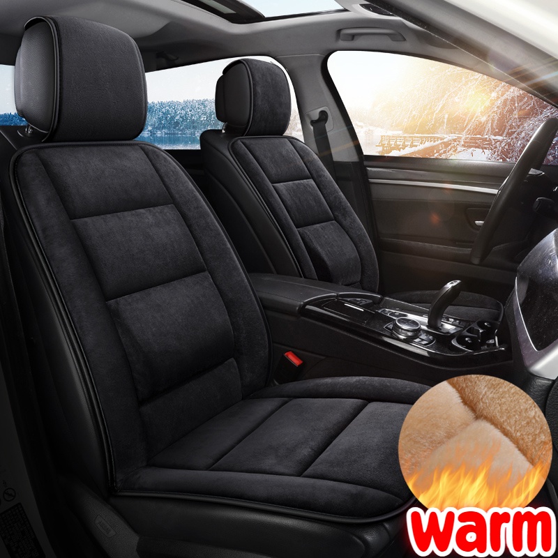 Vỏ Bọc Đệm Ghế Ngồi Xe Hơi Bằng Vải Bông Ngắn Giữ Ấm Mùa Đông Chống Trượt Chống Trầy Xước