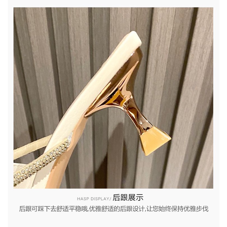 Sandal Cao Gót Mũi Nhọn Thiết Kế Mới Thời Trang Mùa Hè 2023 Dành Cho Nữ