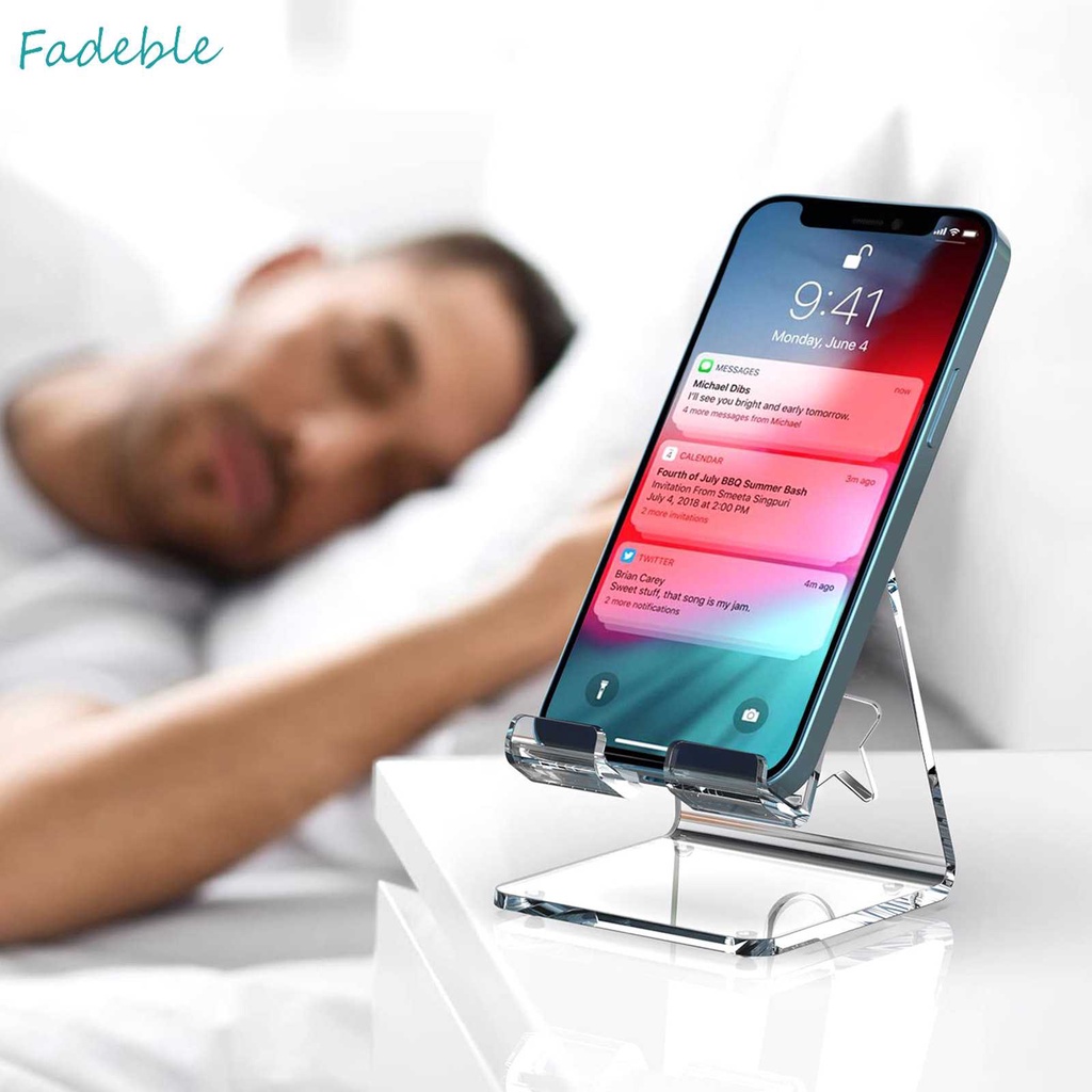 Giá Đỡ Điện Thoại Bằng Acrylic Trong Suốt Để Bàn Tiện Dụng