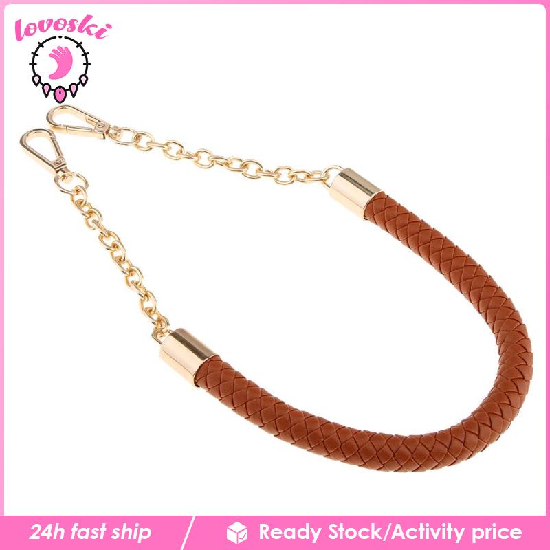 Dây Đeo Túi Xách Bằng Da PU Màu Đen Sang Trọng