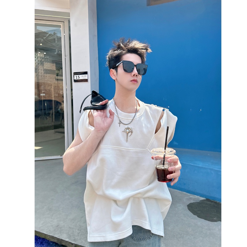 Áo Thun Không Tay Phong Cách Đường Phố Thời Trang Mùa Hè 2023 Mới