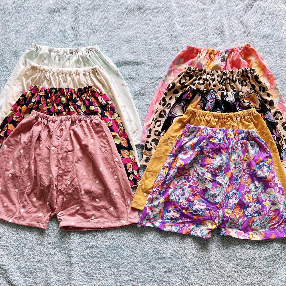Quần đùi bé trai bé gái thun cotton co giãn nhiều họa tiết ngẫu nhiên MamLa ML175
