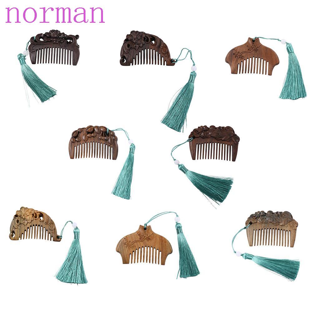 Lược Chải Tóc NORMAN Bằng Gỗ Đào Dễ Mang Theo Khi Đi Du Lịch Dành Cho Nam Và Nữ