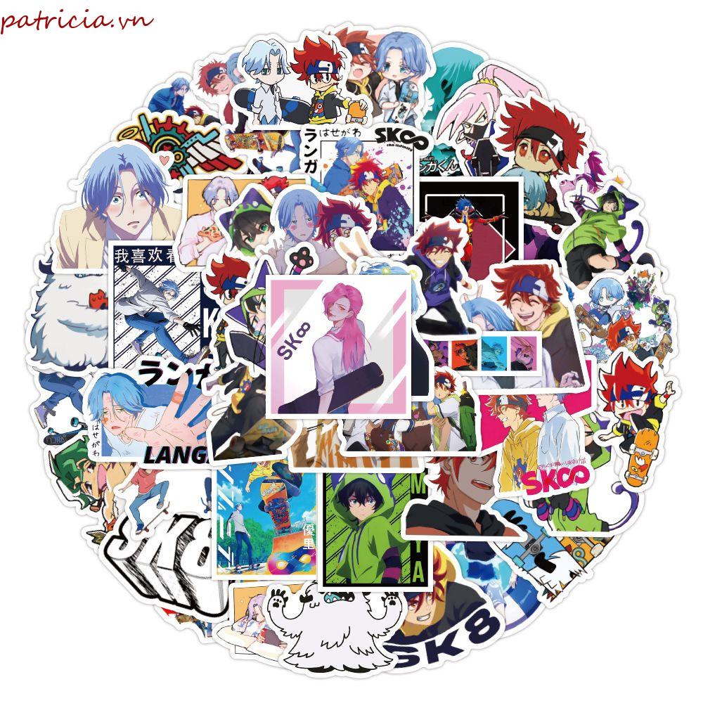 Miếng Dán PVC Chống Nước Họa Tiết Hoạt Hình PATRICIA SK8 Cổ Điển Trang Trí Điện Thoại / Sổ Tay / Ván Trượt
