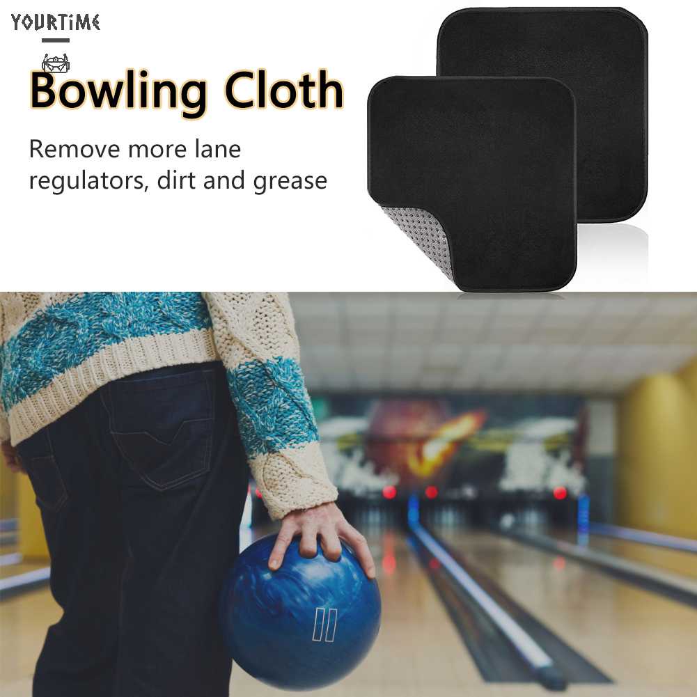 Khăn Lau Bóng Bowling Bằng Sợi Micro Mềm Mại Gọn Nhẹ Màu Đen Tiện Dụng