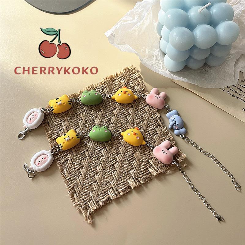 🍒🍒CHERRYKOKO Vòng đeo tay bạc nữ Dễ thương phong cách Nhật Bản và Hàn Quốc Mềm mại