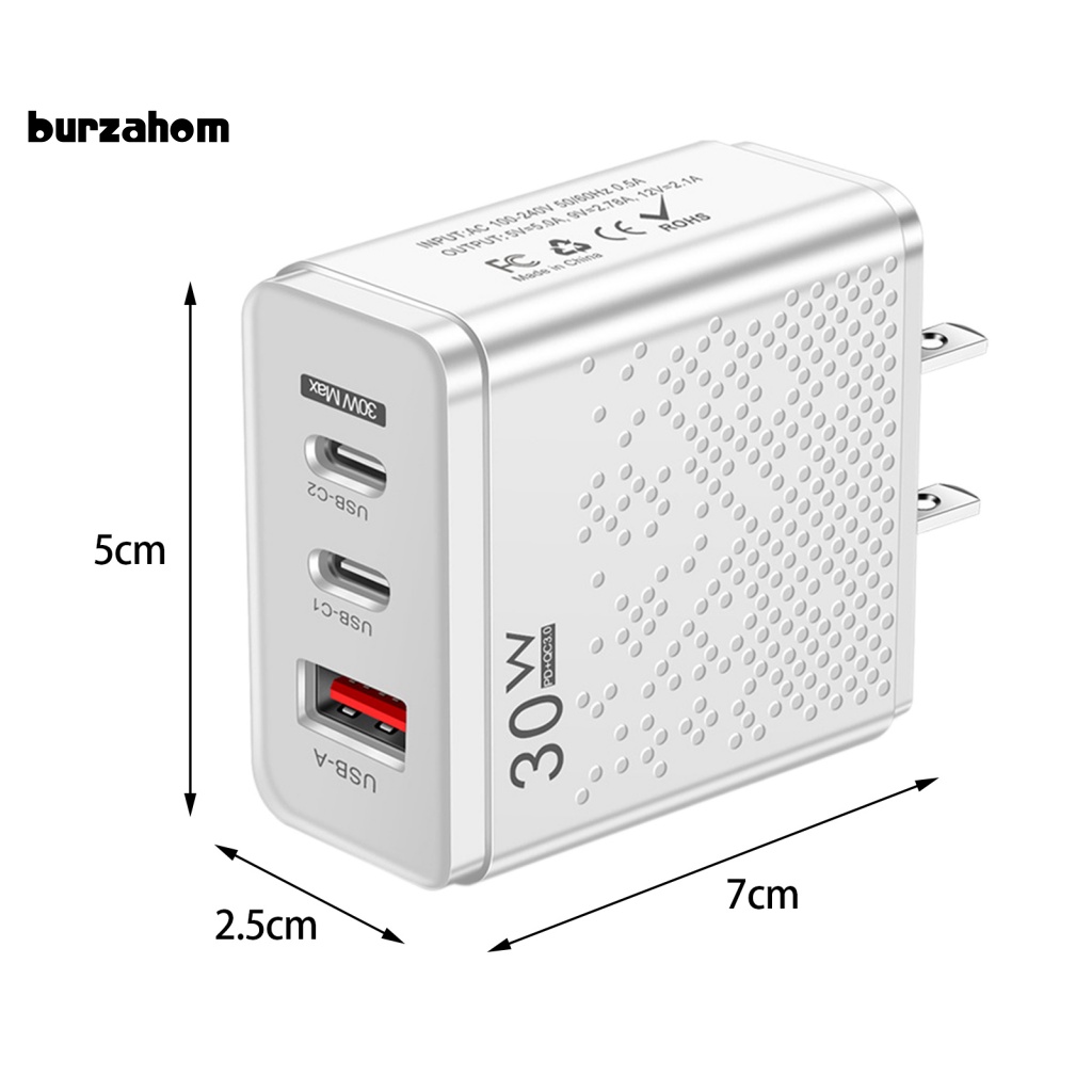 Bộ Chuyển Đổi Nguồn Điện USB 2PD Type-C Hiệu Quả Cao An Toàn Cho Điện Thoại