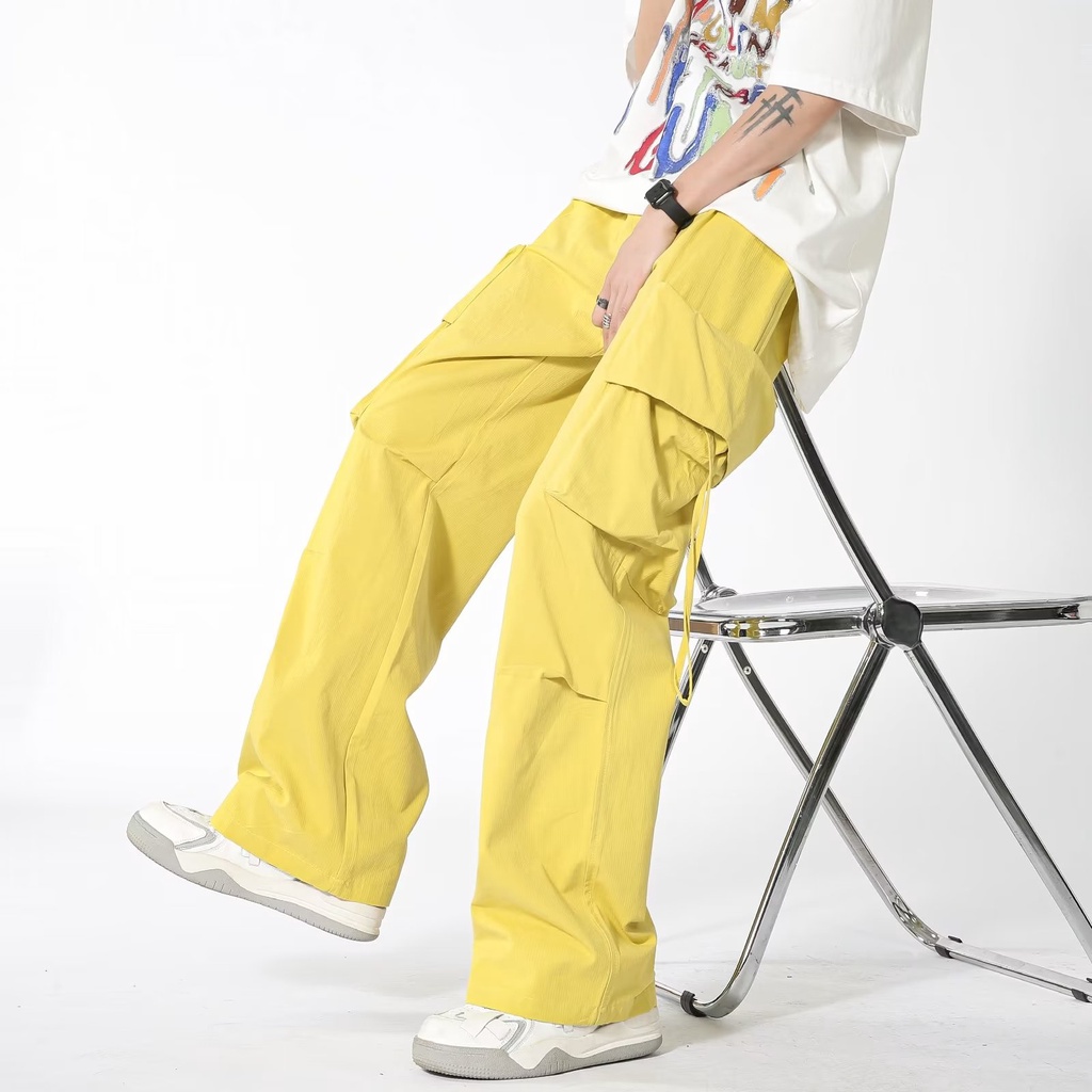 Quần Yếm Ống Rộng Lưng Cao Phong Cách Hip Hop Đường Phố Mỹ Thời Trang Mùa Hè Hàng Mới Dành Cho Bạn Nữ