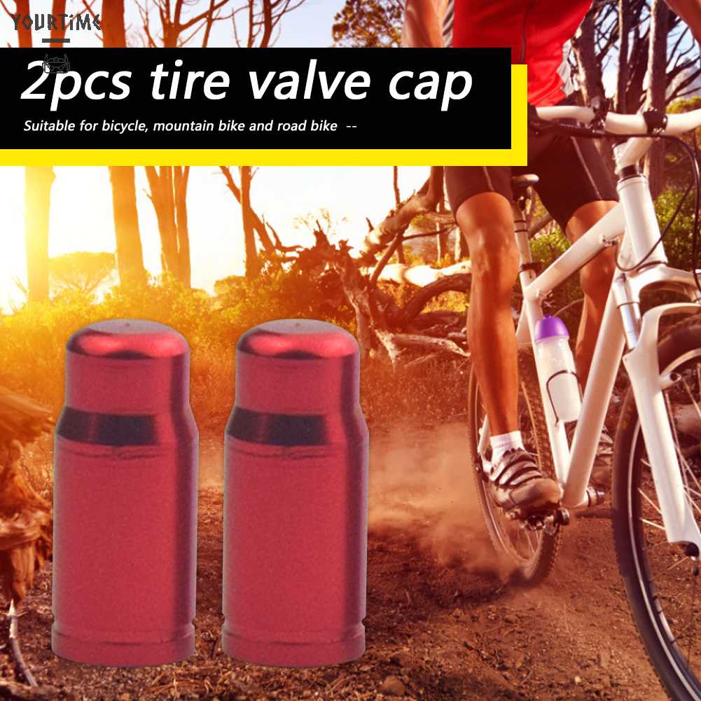 2 Nắp Van Xe Đạp Bằng Hợp Kim Nhôm