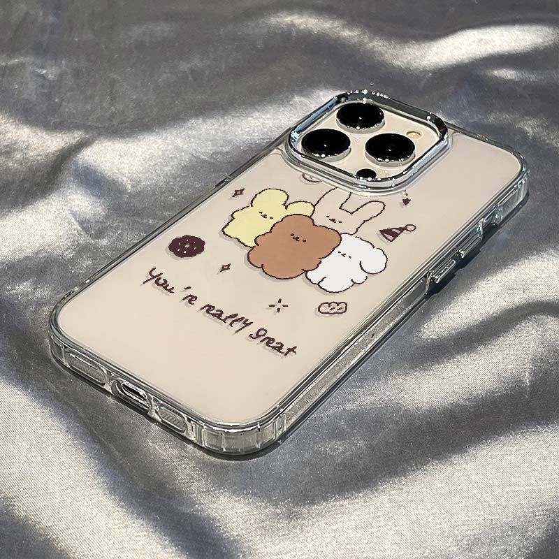 ✅Ốp Điện Thoại Mềm Chống Sốc In Hình Gấu Thỏ Cho Iphone 11Plus 137 128 14pro CVPX