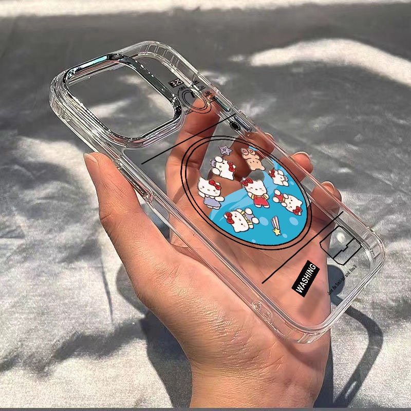 ✅Ốp Điện Thoại Dẻo Họa Tiết Hoạt Hình Hello Kitty Dễ Thương Chống Sốc Cho iPhone12 7 14pro U0F0 81311