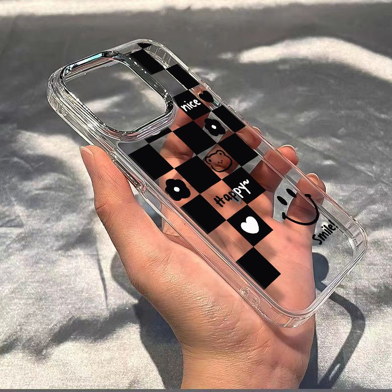 ✅Ốp Điện Thoại Mềm Chống Sốc Họa Tiết Mặt Cười Đơn Giản Cho Iphone Plus 13 7 Max 12 814 Pro 11