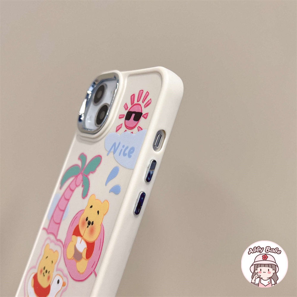 Ốp Điện Thoại TPU Dẻo Họa Tiết Hoạt Hình Gấu Pooh / Cây Dừa Chống Bụi Bẩn Cho IPhone 14 Pro Max 11 12 Pro Max