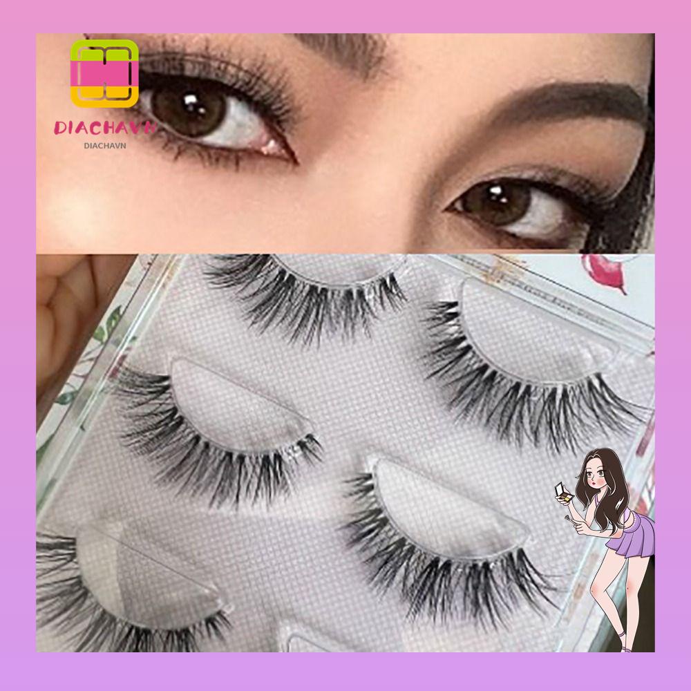 Set 3 Cặp Lông Mi Giả 3D Dài Tự Nhiên Cho Nữ