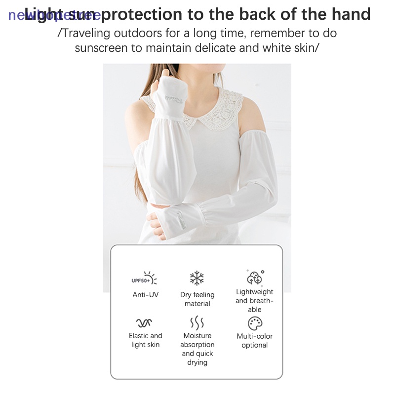 1 Cặp Găng Tay Dài Bằng Lụa Lạnh Thời Trang Unisex