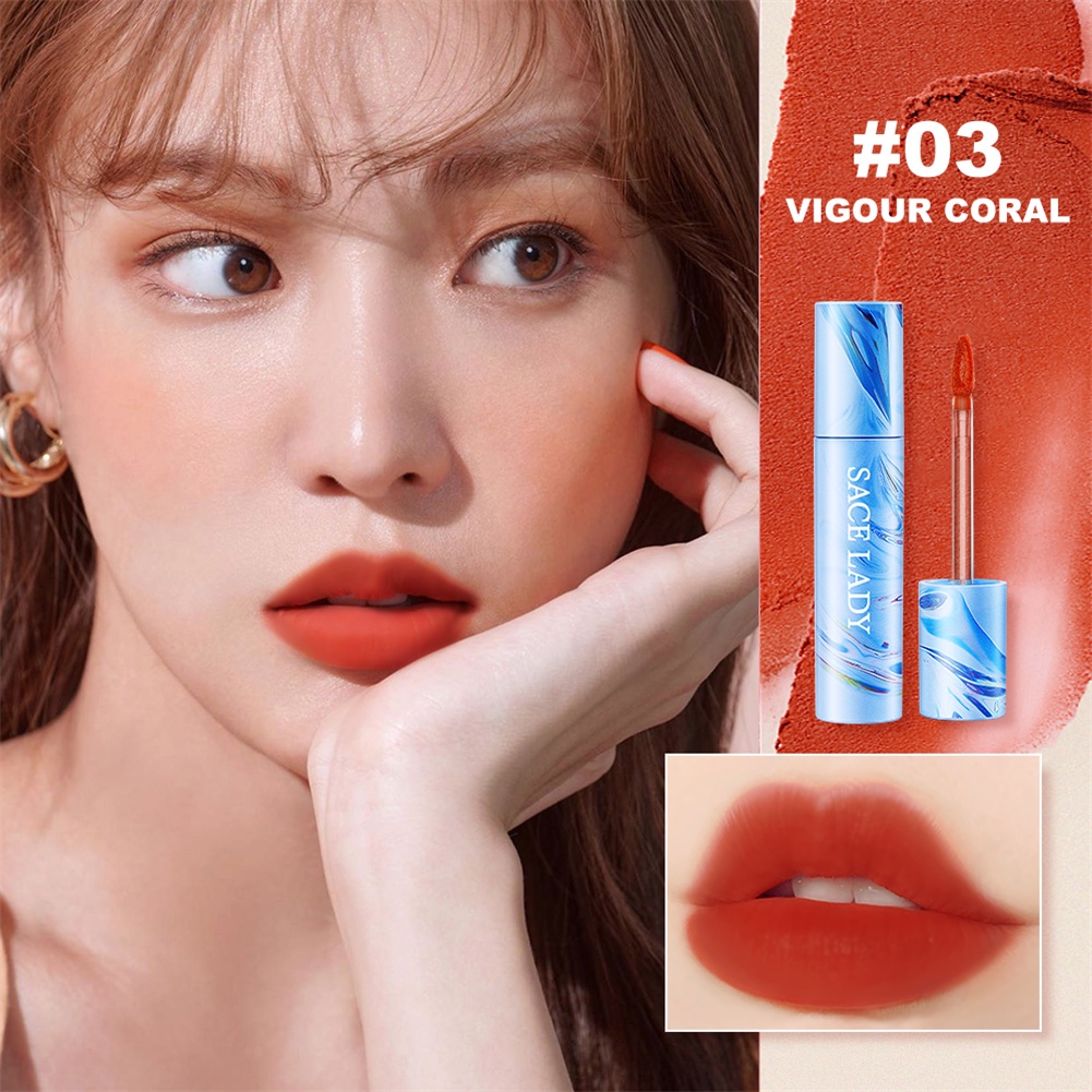 Miss Rose Sace Lady Son Velvet Lâu Trôi 3G Matte Son Môi Sắc Tố Cao Không Thấm Nước Son Kem Nhung Mịn Trang Điểm Môi
