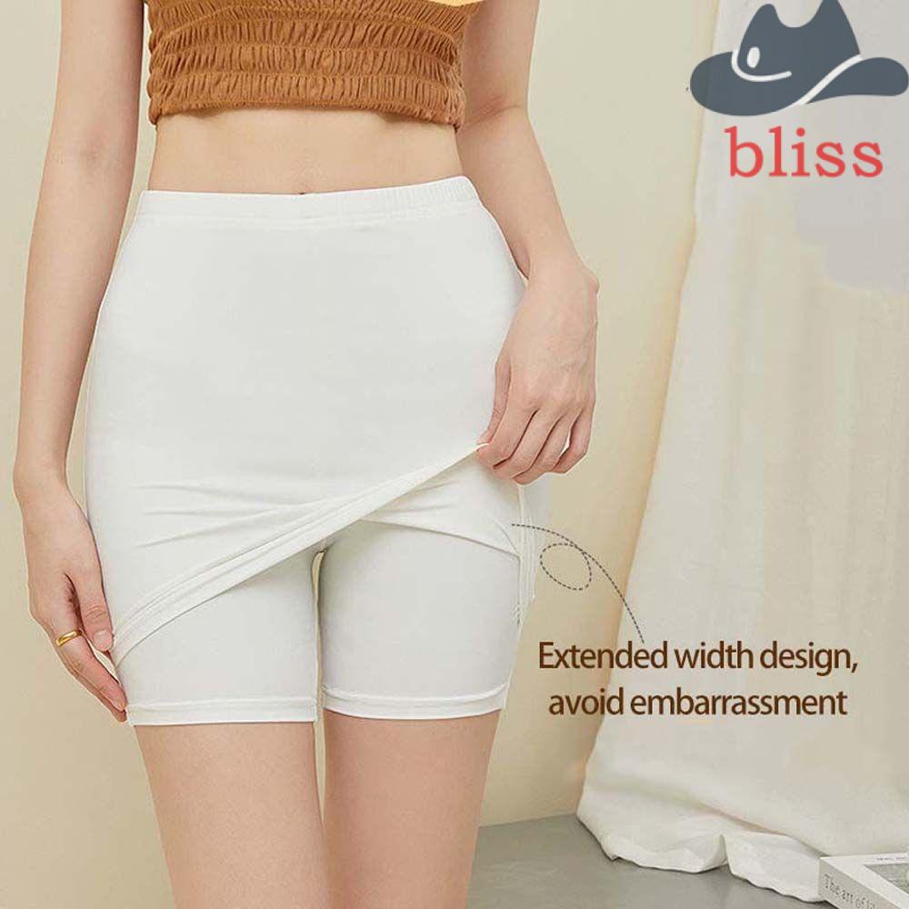 Quần Lót Boxer Vải Lụa Lạnh Mỏng Lưng Cao Thoáng Khí Không Để Lại Dấu Vết An Toàn Cho Nữ