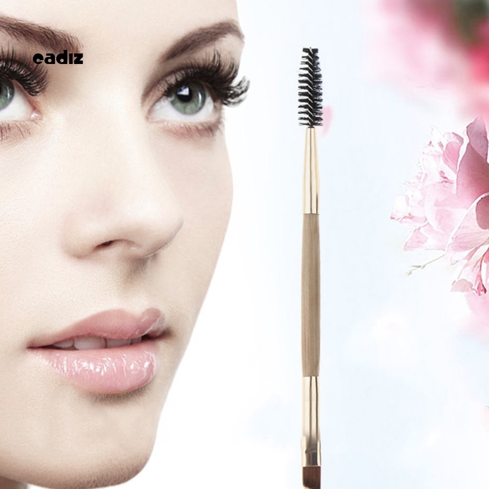 Cọ Tô Son Môi Và Lông Mày Hai Đầu Tay Cầm Bằng Tre