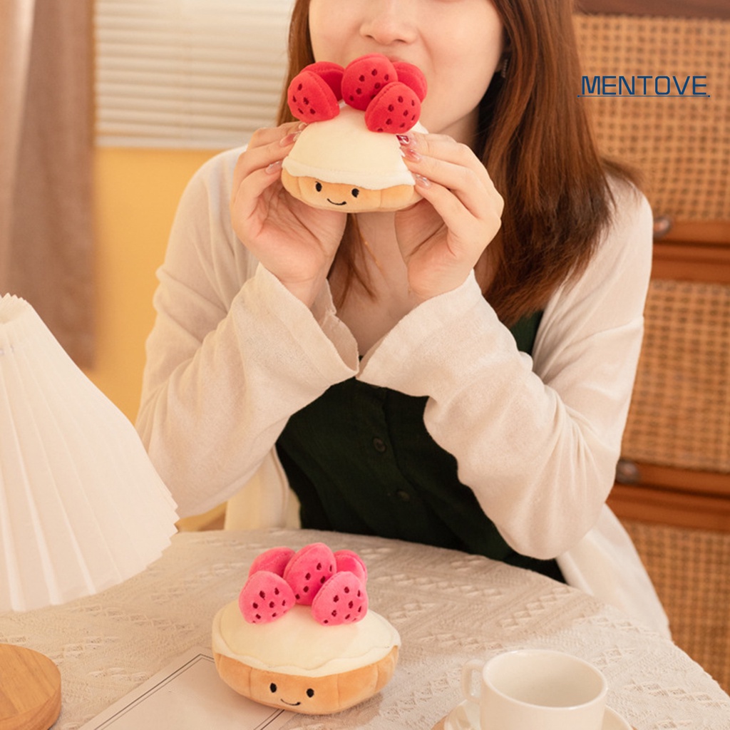 Búp Bê Nhồi Bông Hình Bánh Kem Dâu Hoạt Hình Dễ Thương Dùng Làm Quà Tặng