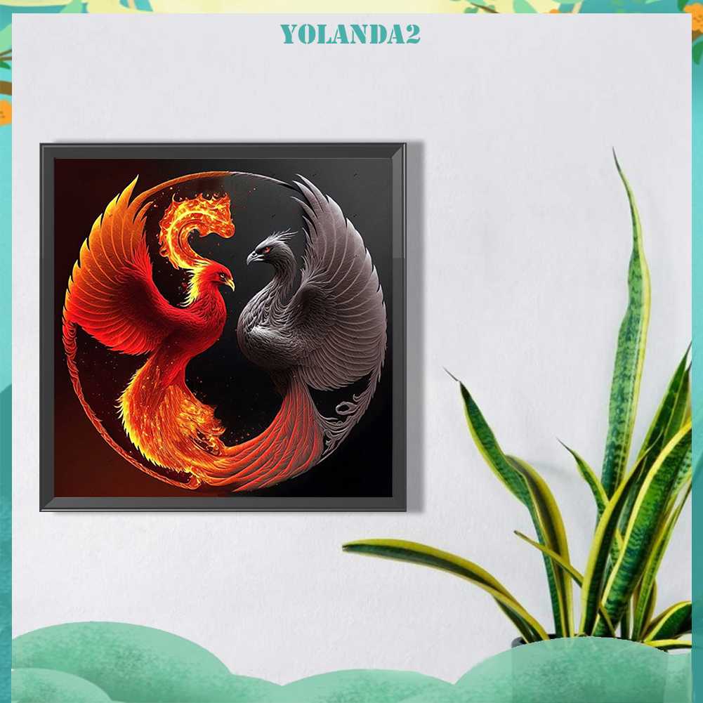 Tranh Đính Đá Kim Cương Toàn Bộ 5D DIY Hình Biểu Tượng Âm Dương