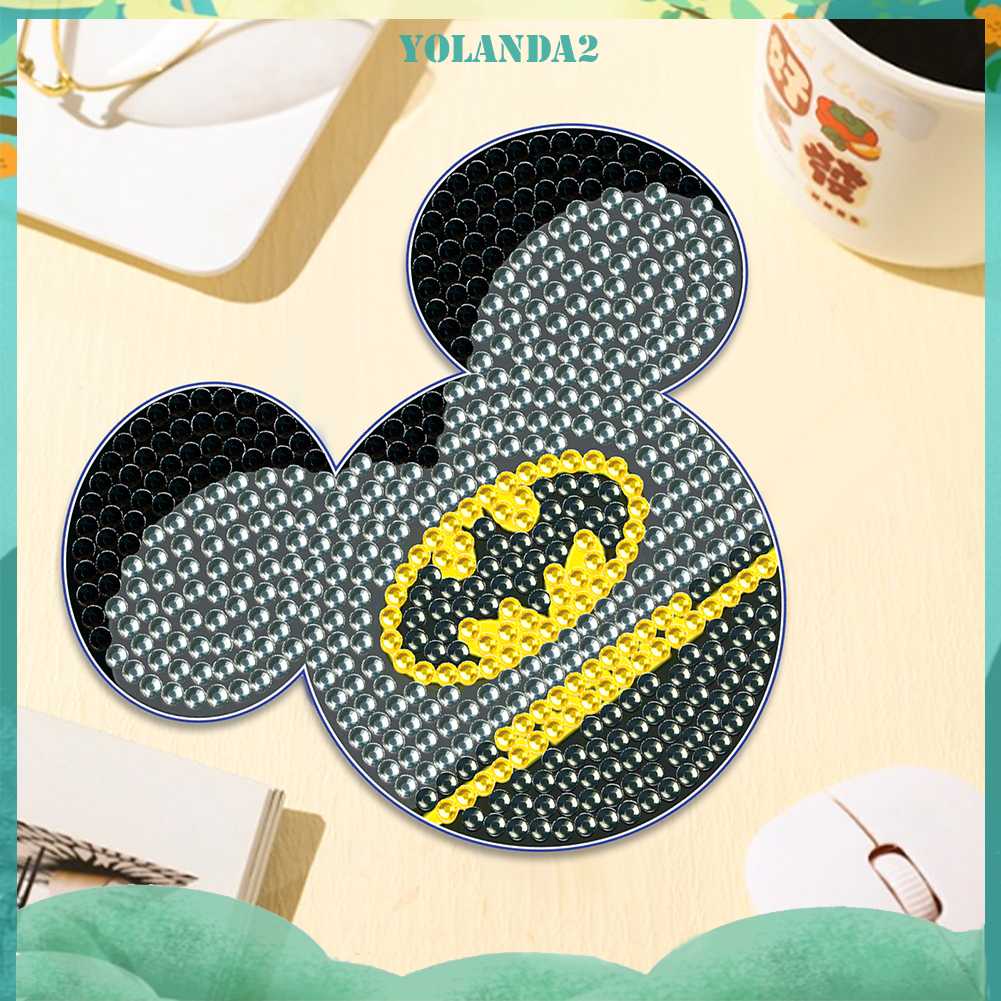 Bộ Tranh Đính Đá Tự Làm Họa Tiết Hoạt Hình Mickey Dễ Thương