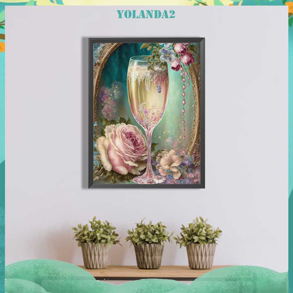 Tranh Đính Đá Kim Cương Toàn Bộ 5D DIY Hình Vẽ Hoa Trang Trí Nhà Cửa