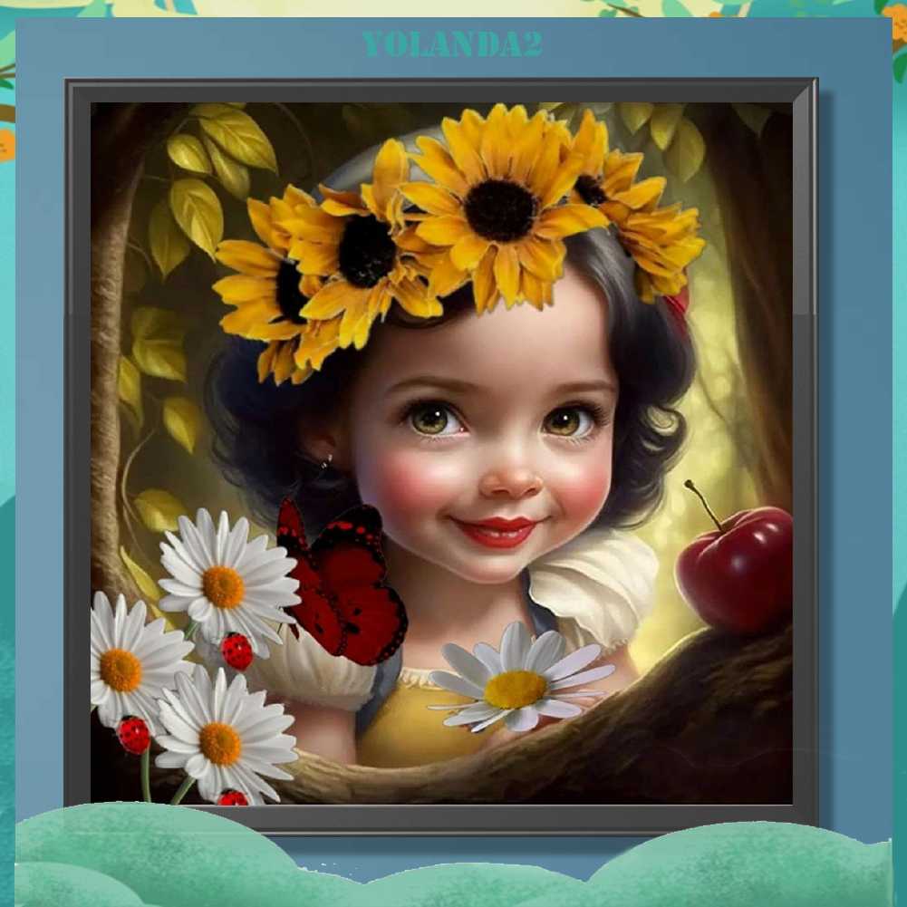 Tranh Đính Đá Kim Cương Toàn Bộ 5D DIY Hình Vẽ Cô Gái Trang Trí Nhà Cửa