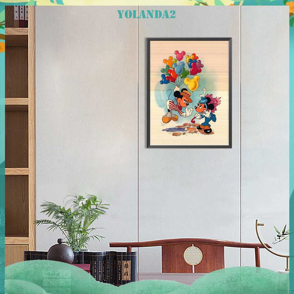 Tranh Đính Đá Kim Cương Toàn Bộ 5D DIY Hình Vẽ Chuột Mickey