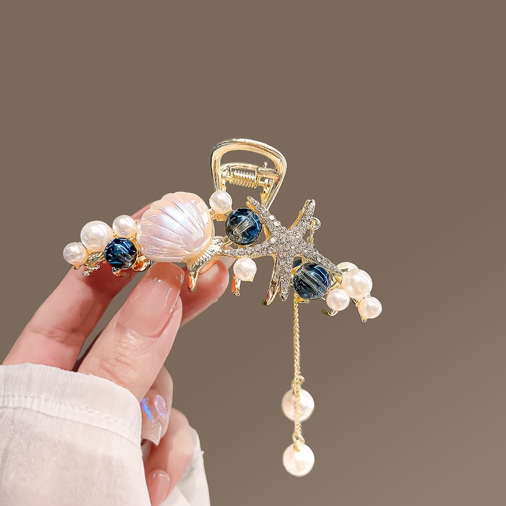 Kẹp Tóc Tua Rua Hình Vỏ Sò / Sao Biển Thời Trang Cá Tính