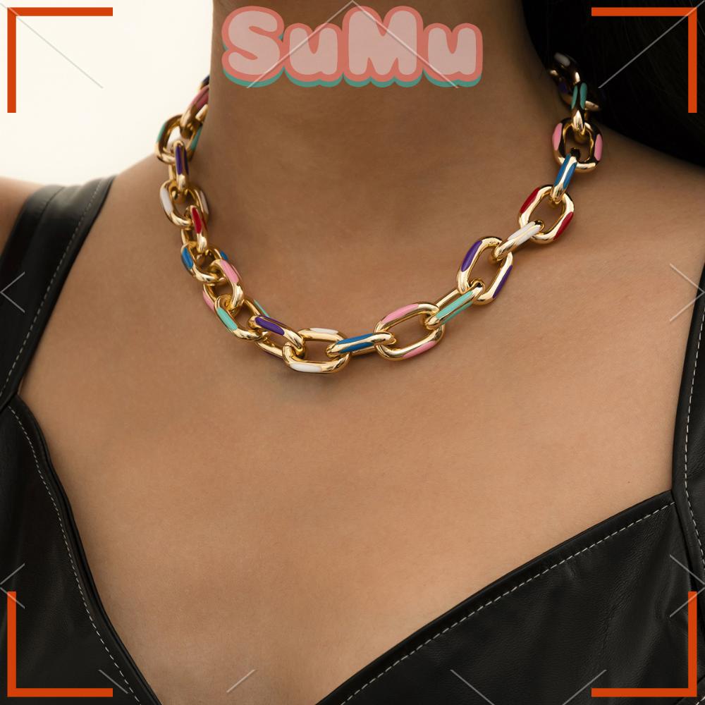 Vòng Cổ Choker Ngắn In Họa Tiết Phong Cách Gothic Punk Thời Trang