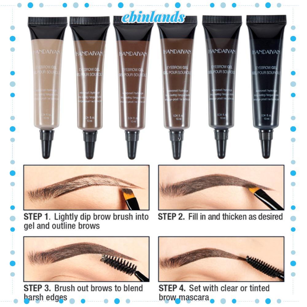 Bộ 2 Kem Vẽ Lông Mày Chống Nước Lâu Trôi Màu Nâu Thương Hiệu EBINLANDS