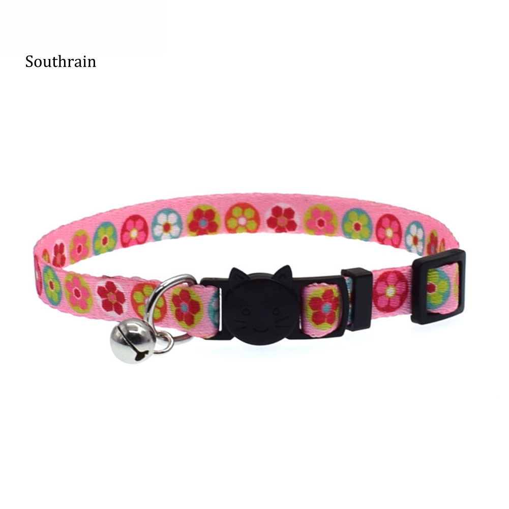 Vòng Cổ Khóa Cài An Toàn In Họa Tiết Dễ Thương Có Thể Điều Chỉnh Thời Trang Cho Thú Cưng