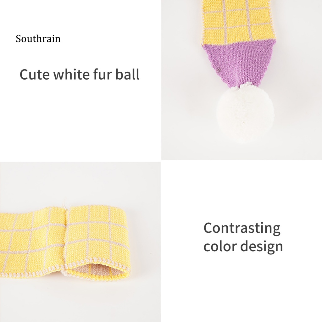 Khăn Choàng Cổ Bằng Polyester Thân Thiện Với Da Họa Tiết Kẻ Sọc Đính Bóng Lông Nhỏ Cho Thú Cưng