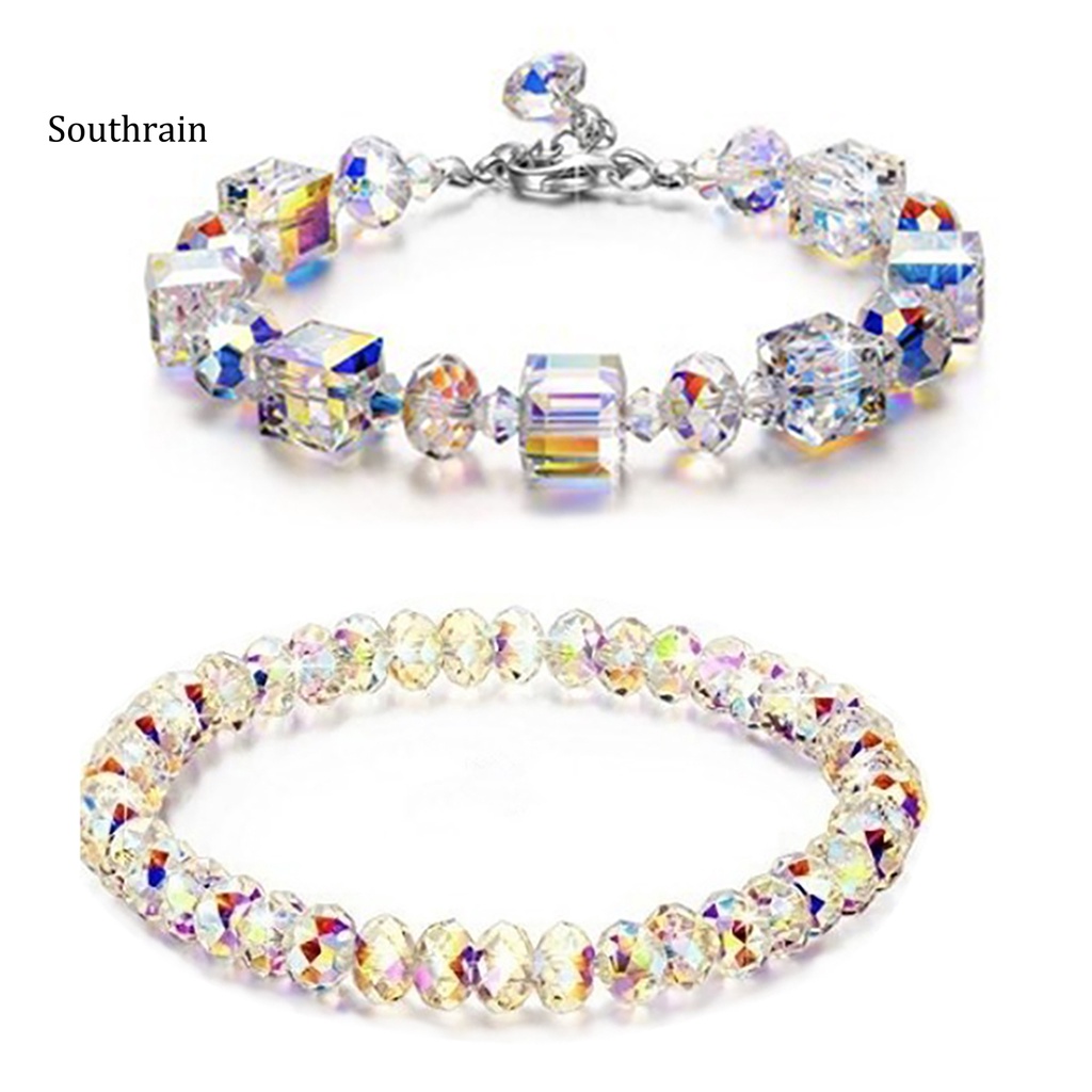 Vòng Đeo Tay Dây Xích Đính Pha Lê Nhân Tạo Dành Cho Nữ