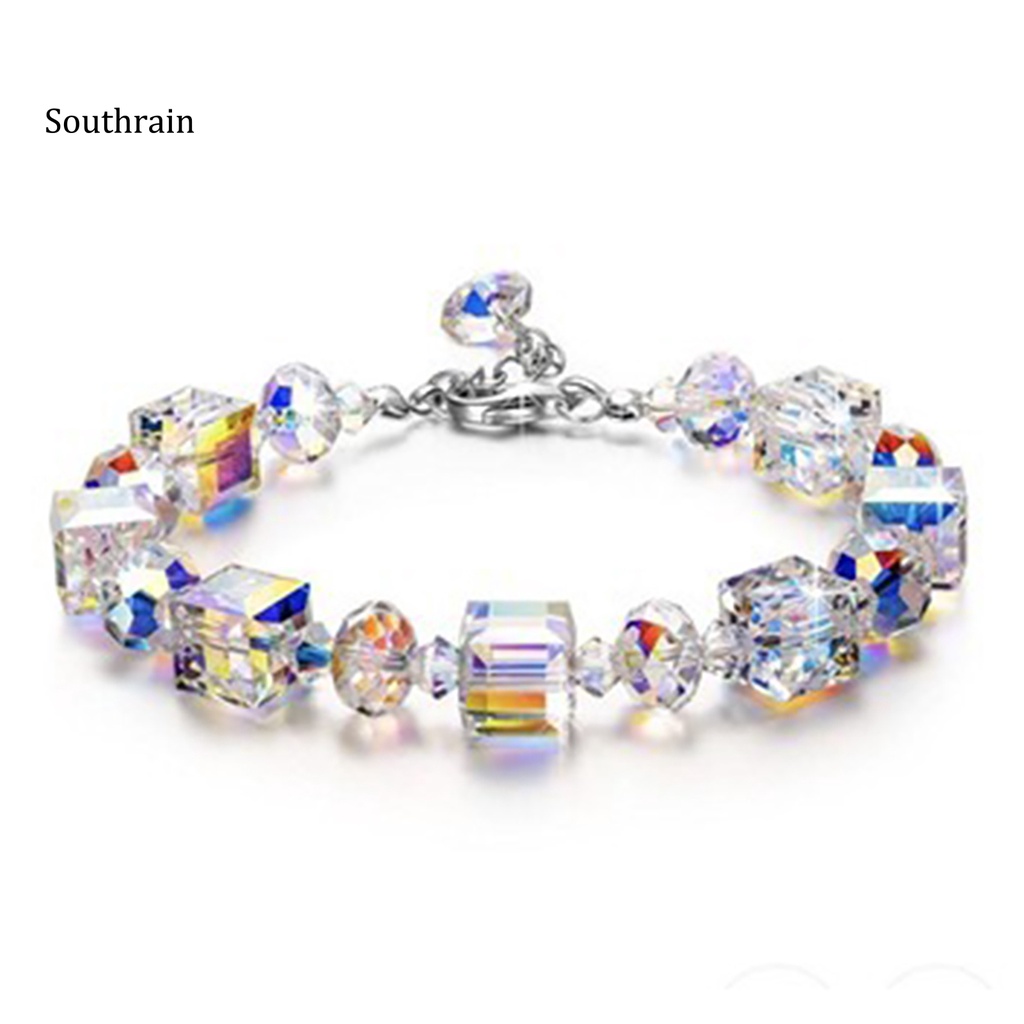 Vòng Đeo Tay Dây Xích Đính Pha Lê Nhân Tạo Dành Cho Nữ