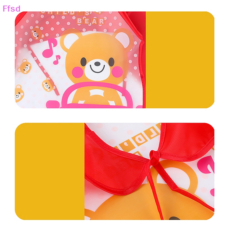 {Ffsd} Yếm Ăn Chống Thấm Nước Toàn Diện Tay Áo Dễ Thương Cho Bé Trai Và Bé Gái * Bán Chạy