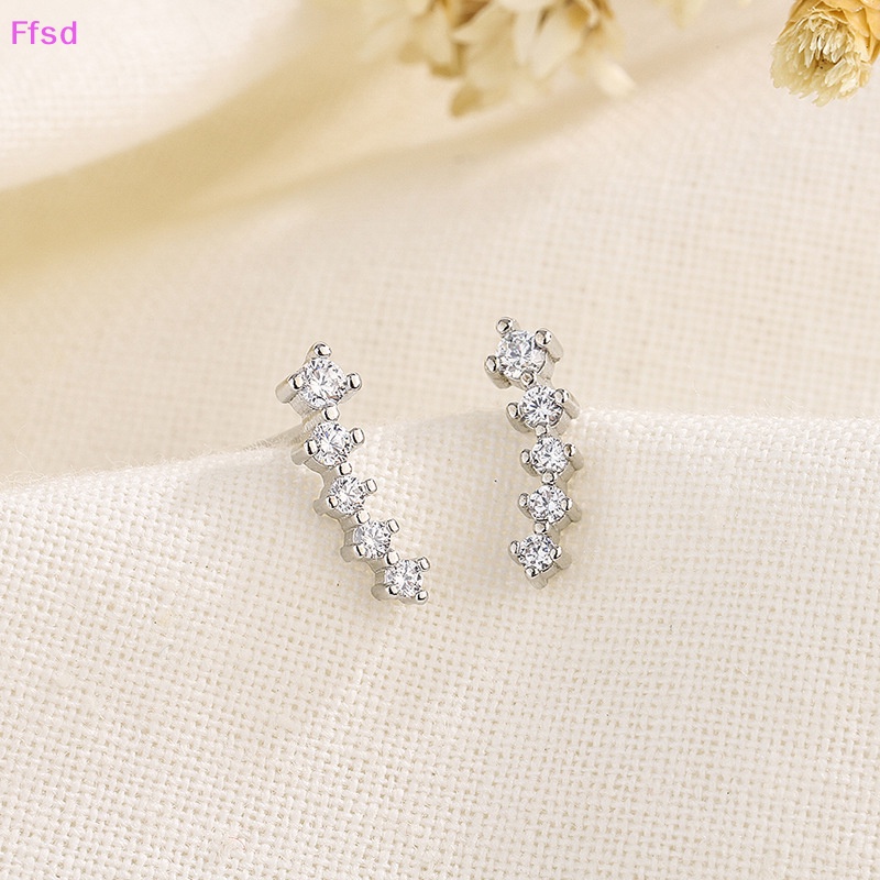 {Ffsd} Khuyên Tai Đính Đá Zircon Dễ Thương Phong Cách Phương Tây Nhẹ Nhàng Thời Trang Mới Cho Nữ * Hàng Bán Chạy
