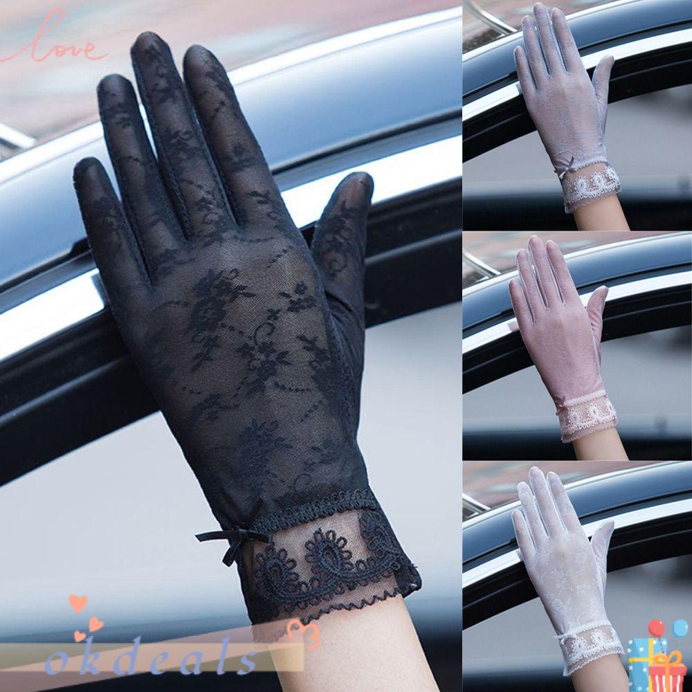 Găng Tay Lái Xe Chống Nắng Phối Ren Thời Trang Mùa Hè