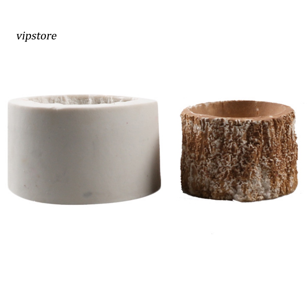 Khuôn Silicone Làm Chậu Cây Hình Chữ Stump Nghệ Thuật