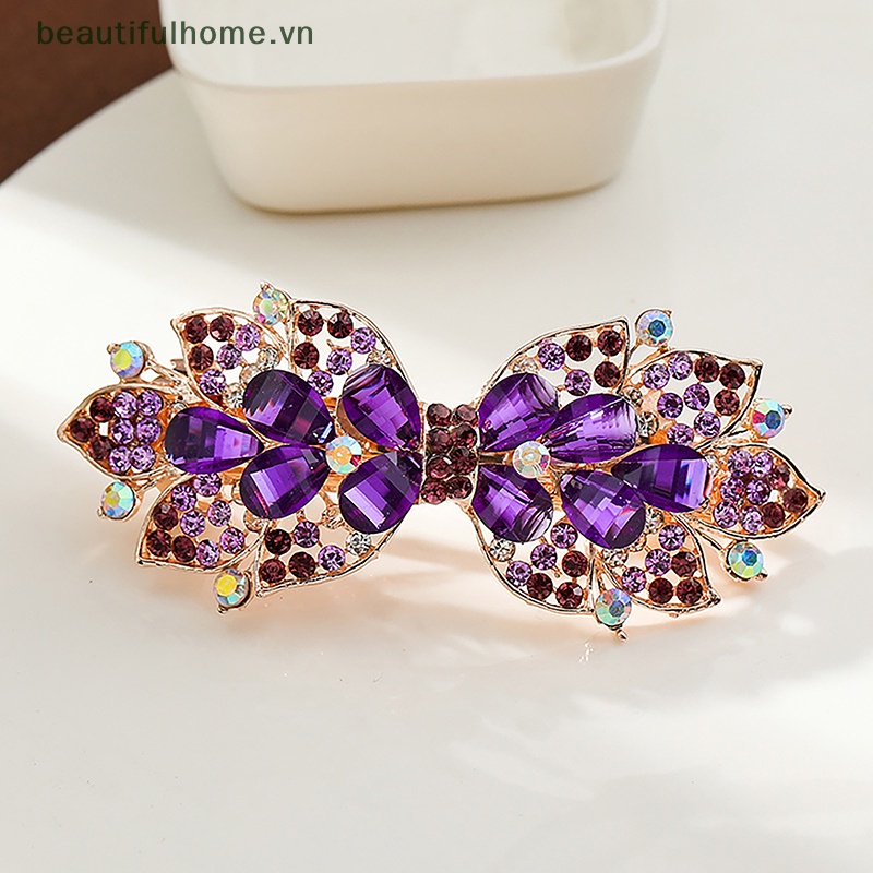 Kẹp Tóc Đính Đá Zircon Lấp Lánh Thời Trang Vintage