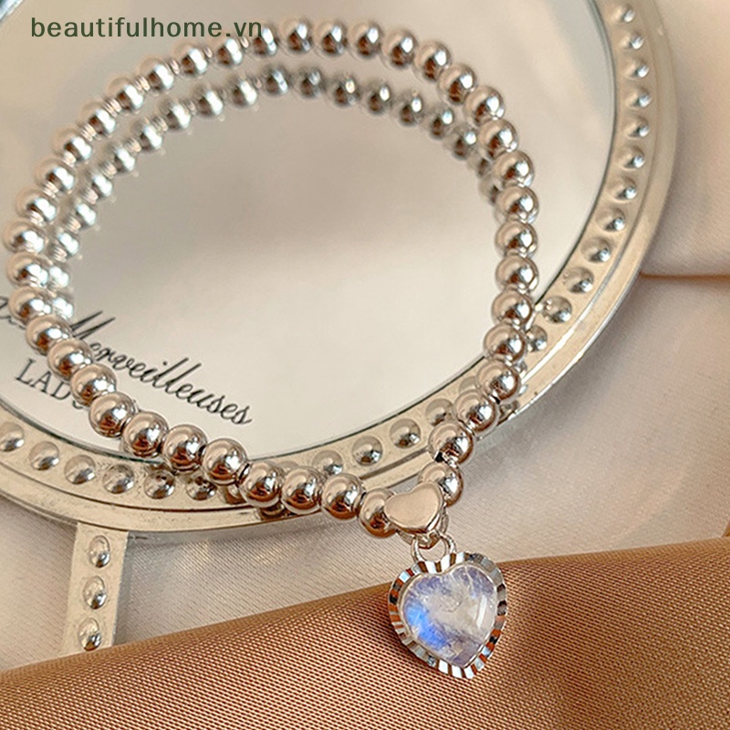 [beautifulhome] Vòng Cổ Choker Mặt Pha Lê Hình Trái Tim Thời Trang Dành Cho Nữ [beauty]