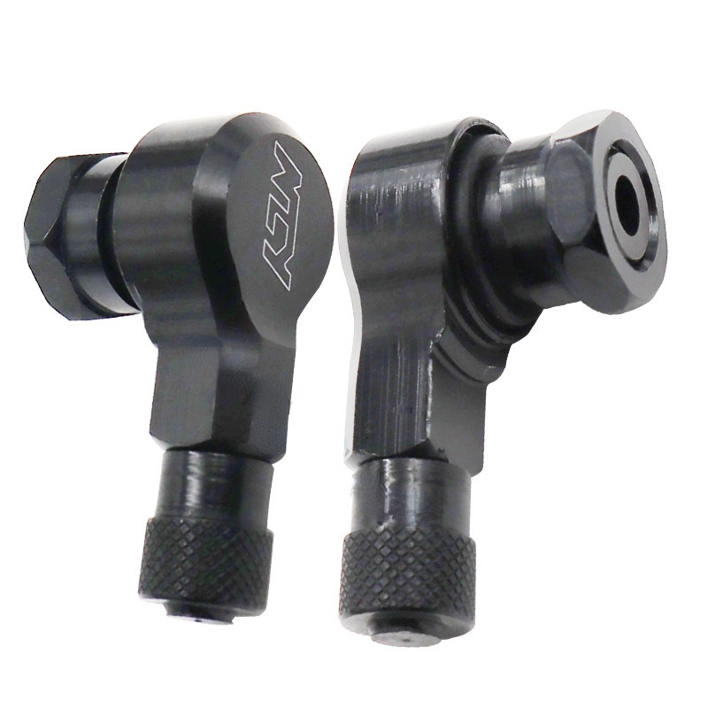 Bộ 2 Van Hợp Kim Nhôm CNC Góc 90 Độ 90 Độ Không Ruột Cho Bánh Xe Mô Tô