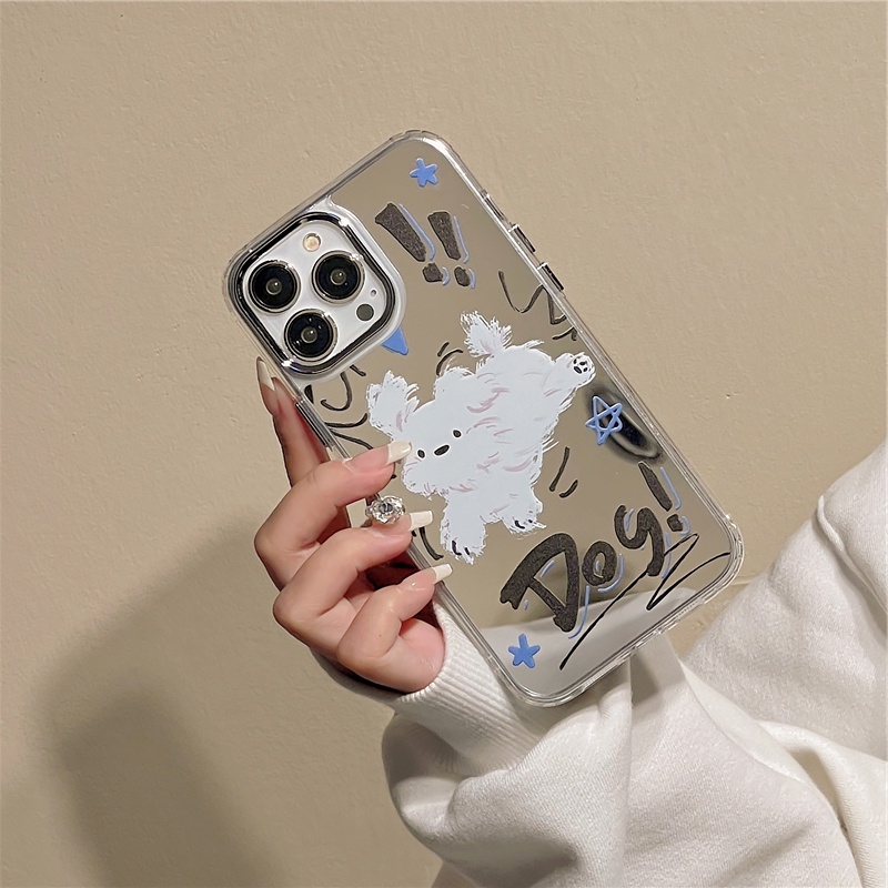 Ốp Điện Thoại Silicon Mềm Chống Sốc Tráng Gương Hình Mèo Hoạt Hình Thời Trang Cho iPhone 14 13 12 11 Pro Max 14 Plus