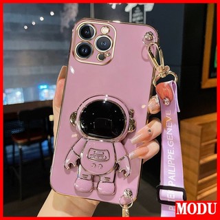 Ốp Điện Thoại Silicon Mềm Mạ Điện Sang Trọng Có Dây Đeo Cổ Cho Infinix Tecno POVA NEO 2 Tecno Spark 10 pro10 5 CAMON 16 18 18P Spark 6 5 Air stronaut