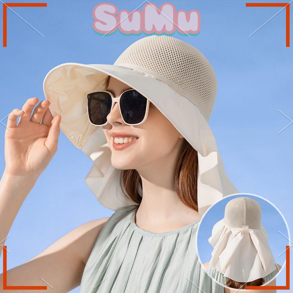 1 Nón Tai Bèo Đi Biển Chống Nắng Đính Nơ Xinh Xắn Cho Nữ