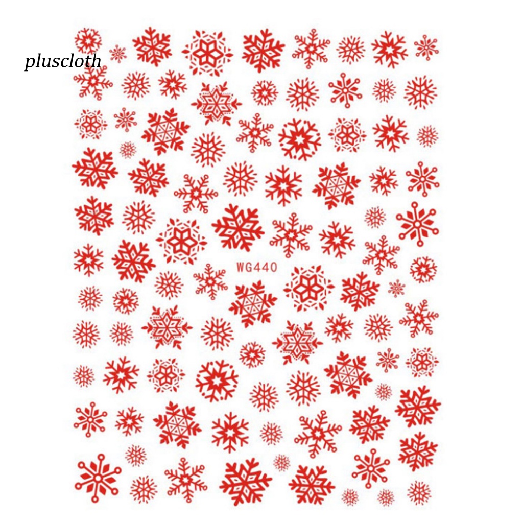 1 Tấm Sticker Phát Quang Họa Tiết Bông Tuyết 3D Dán Móng Nghệ Thuật