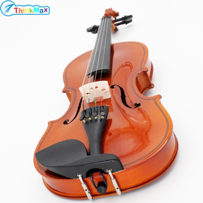 Thinkmax Đàn Violin Gỗ Bass 4 / 4 3 / 4 1 / 2 1 / 4 1 / 8 Kèm Bình Hoa Cho Người Mới Bắt Đầu