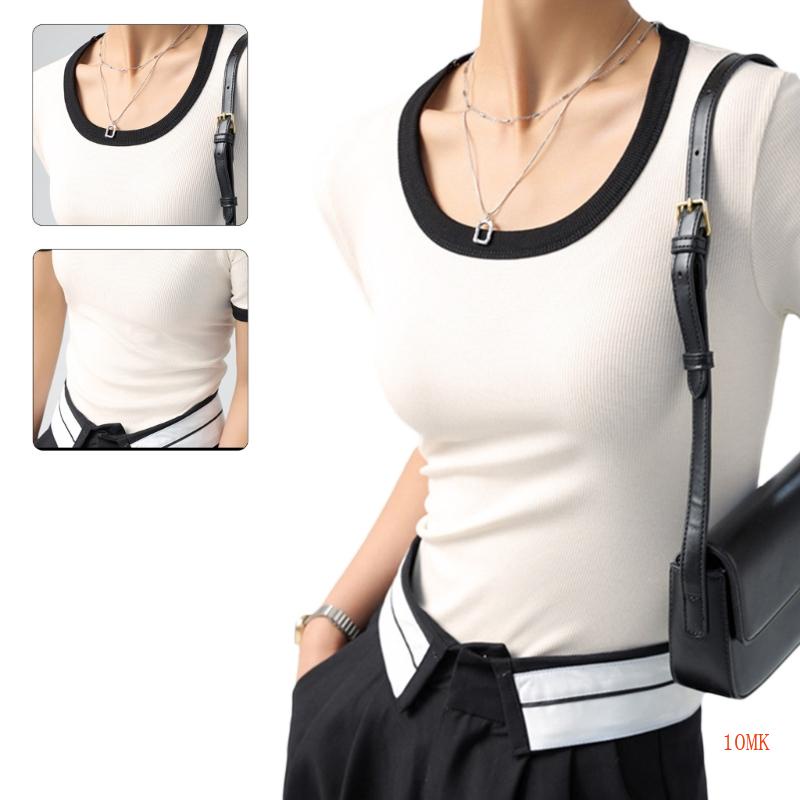 Áo Thun Tay Ngắn Cổ Tròn Màu Sắc Thời Trang Cho Nữ