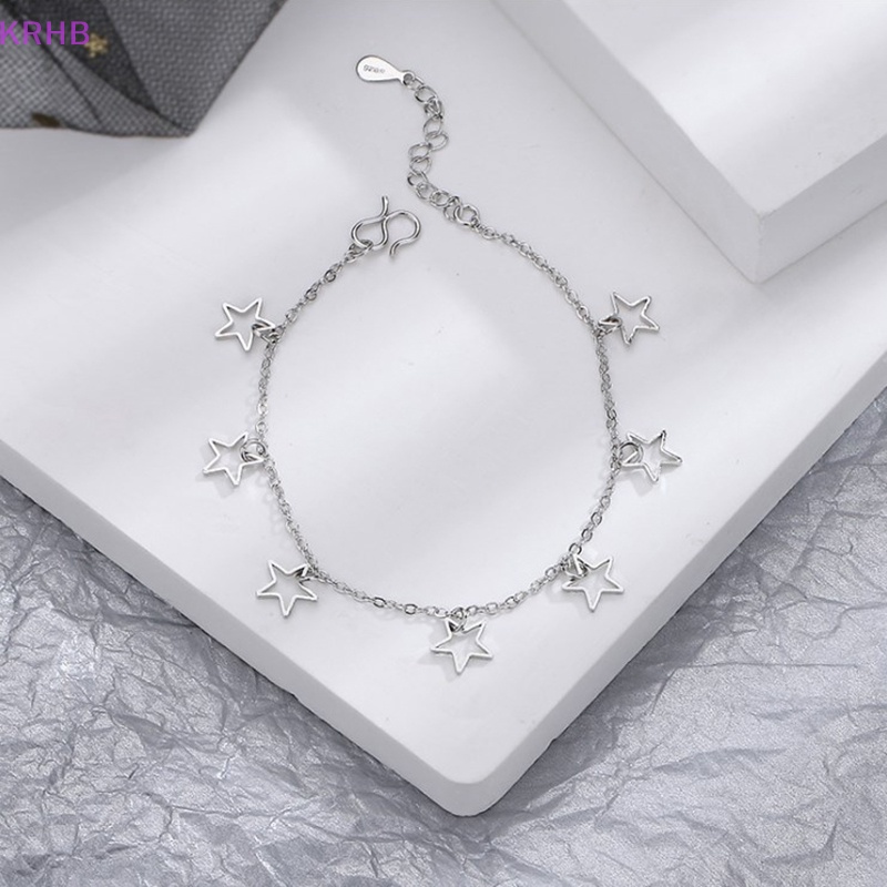 Vòng Tay Mạ Bạc Hình Ngôi Sao Năm Cánh Thời Trang Cho Nữ Mới