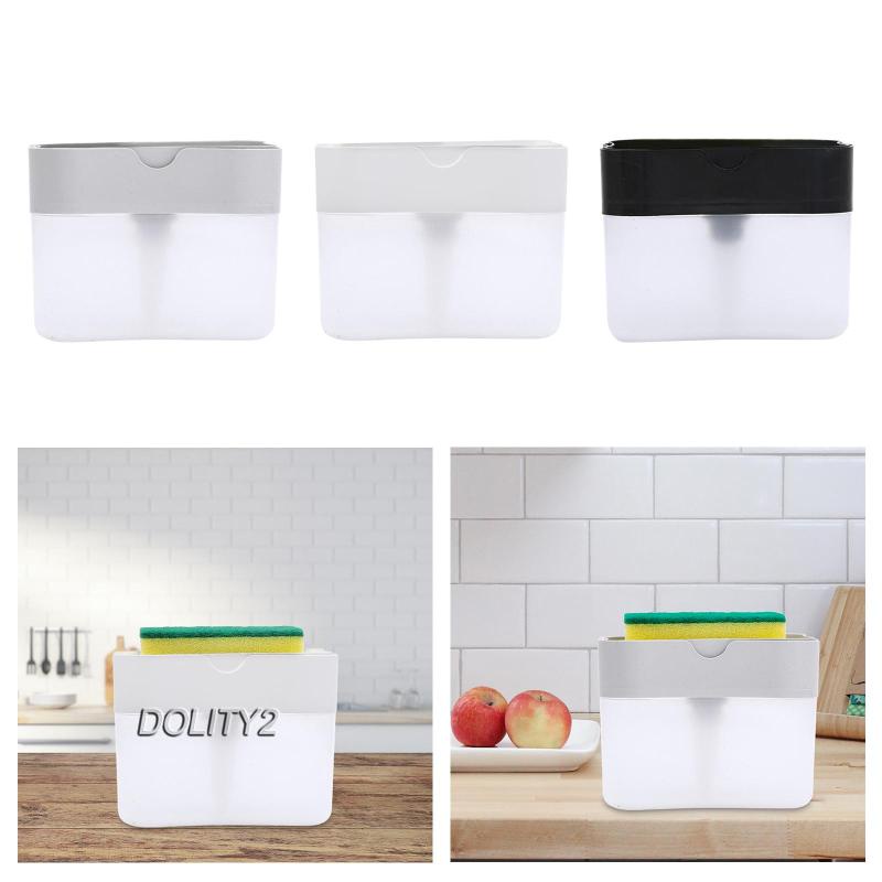 Set 2 Bình Đựng Xà Phòng Và Giá Đỡ Rửa Chén Tiện Dụng Cho Nhà Bếp